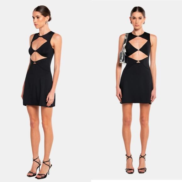 NWT OW Collection Black Cutout Chiara Dress Sz Large MSRP $130 - Picture 2 of 14